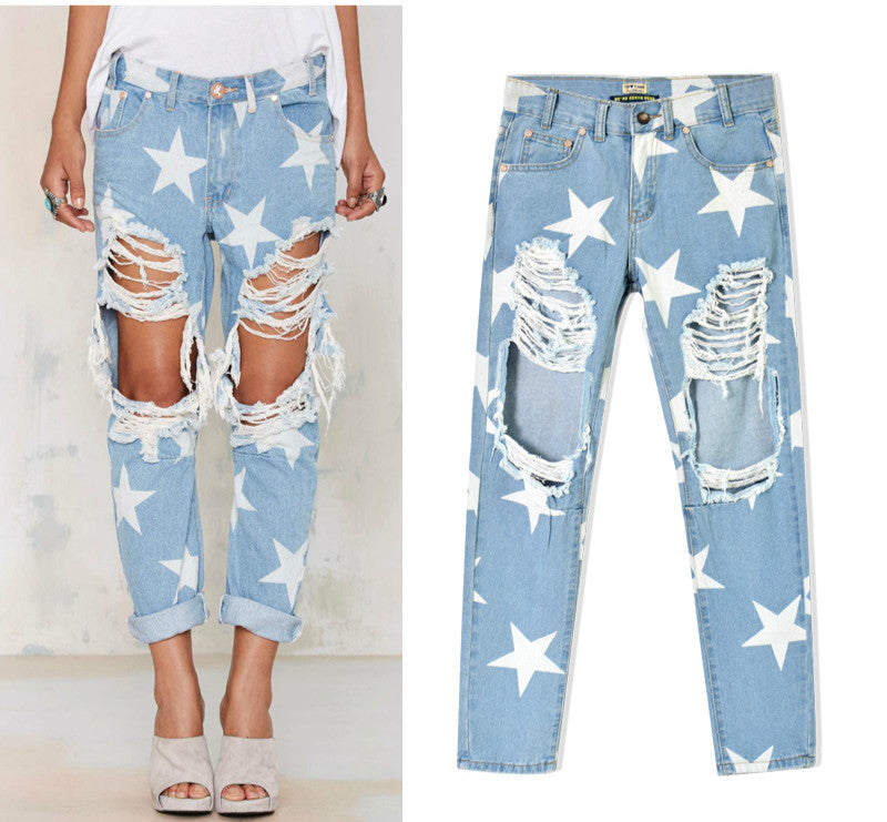 ripped star jeans