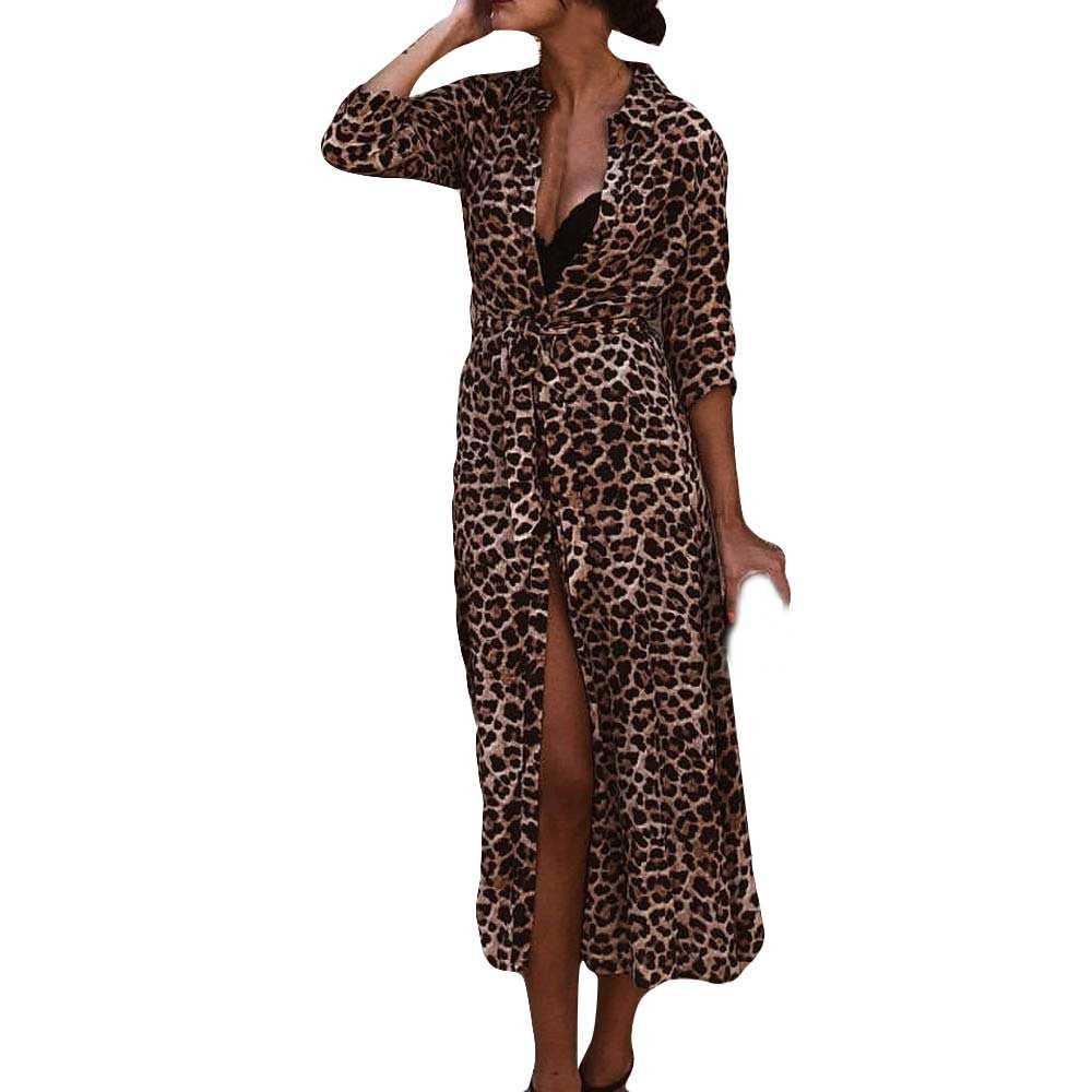 Women's Leopard Print Maxi Dress – Essish