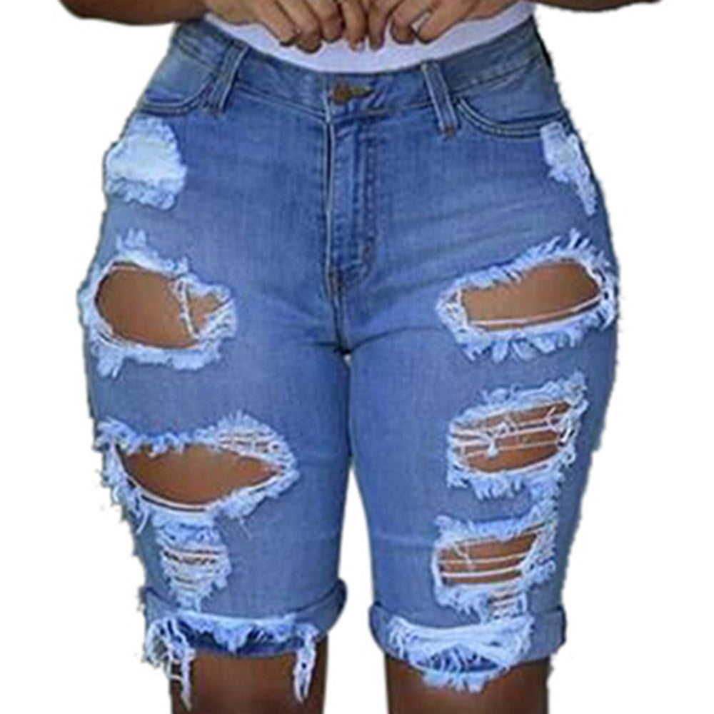 ripped denim shorts for women