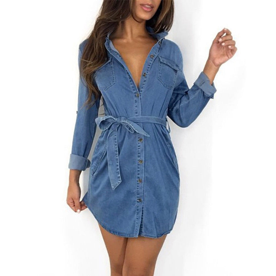 long sleeve jean shirt