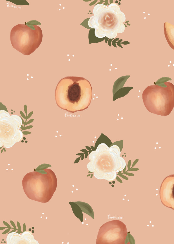  Peaches  Florals Wallpaper  KT s Canvases