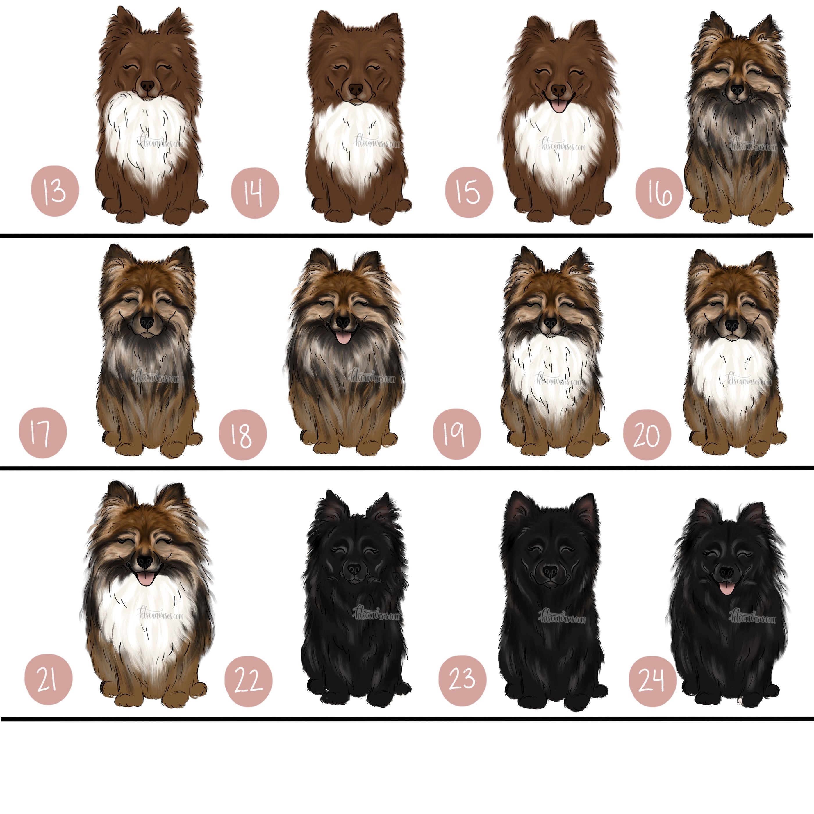 Choose Your POMERANIAN Art Print – KT's Canvases