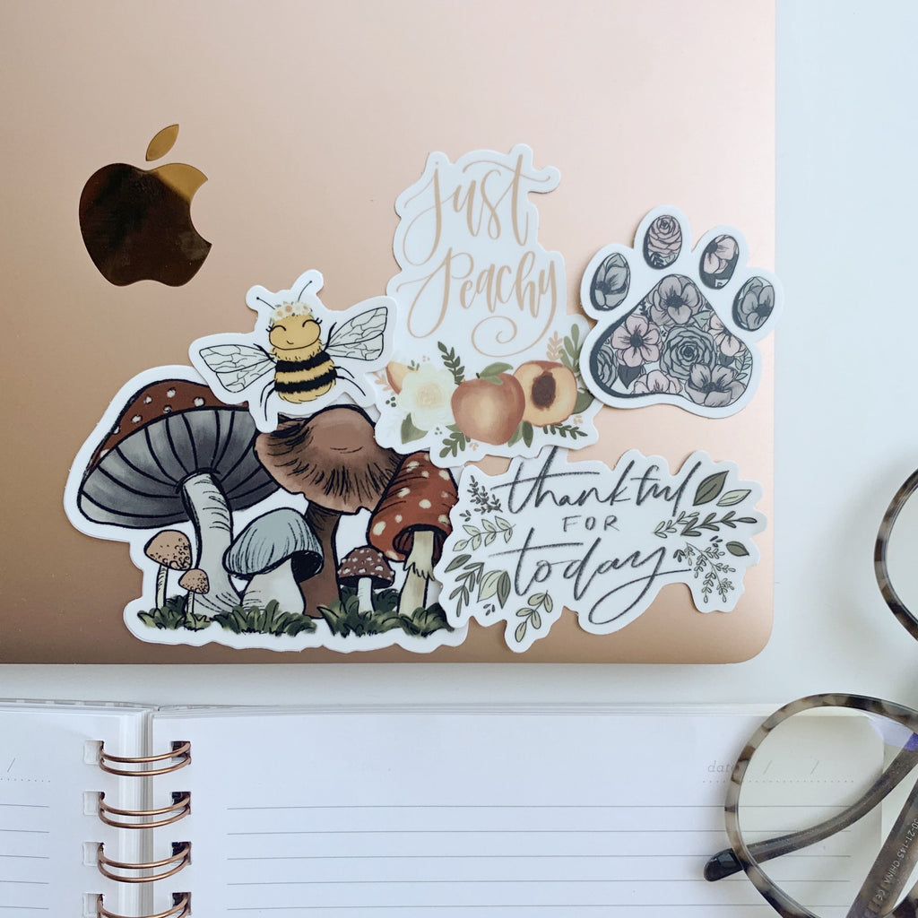 Just Peachy Florals Sticker Kts Canvases 8568