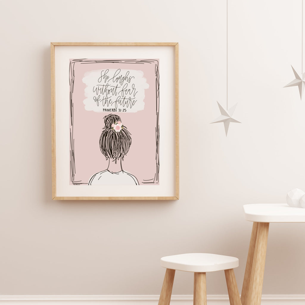 Proverbs 31:25 Woman Art Print – KT's Canvases