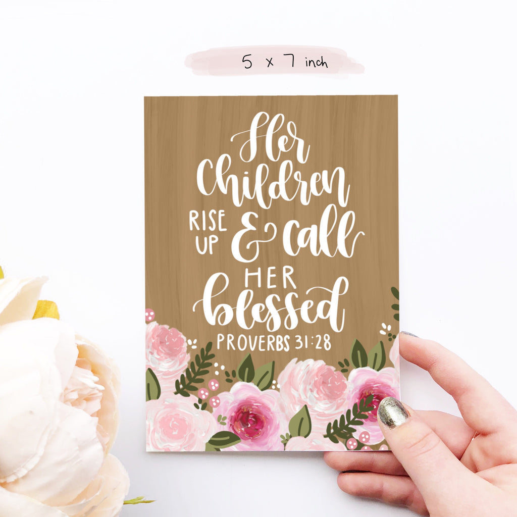 Proverbs 31 28 Art Print – Kts Canvases