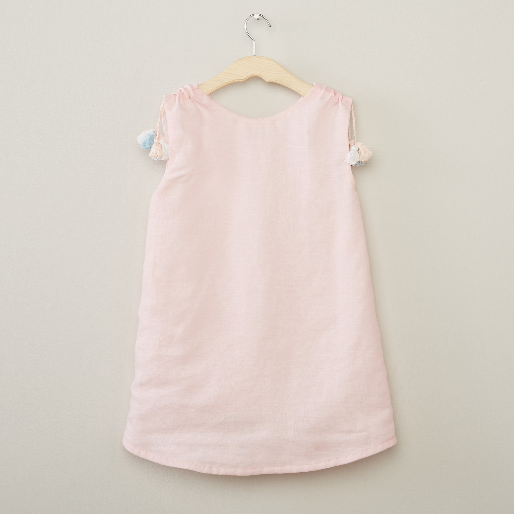 baby pink linen dress