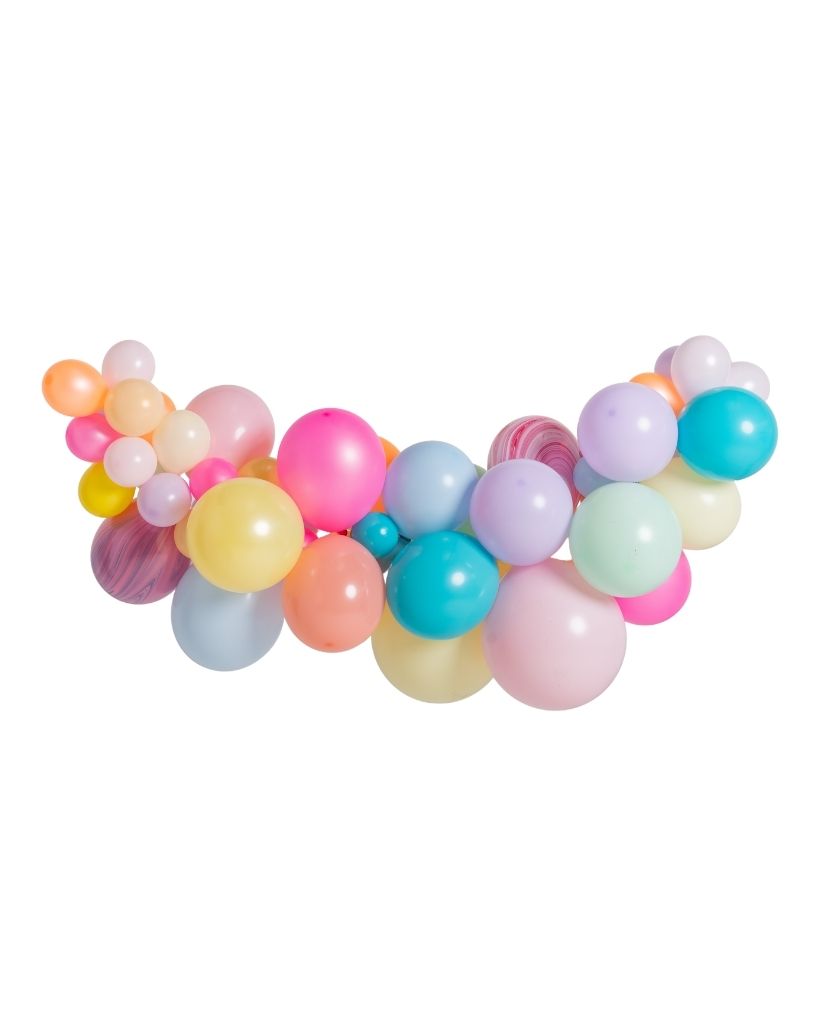 Medium Pastel Neon Balloon Garland – Poppies for Grace
