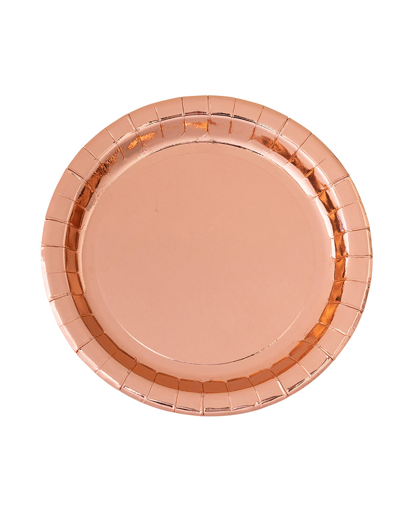 rose gold paper plates