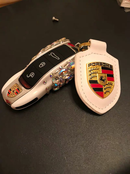 Bling Car Key Holder with Rhinestones for Porsche 2011-2017 All models