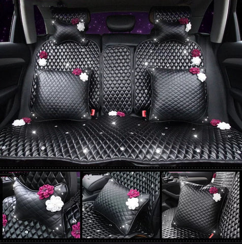 Bone Shaped Car Headrest Pillow Cushion with Rosa