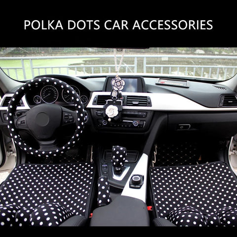 polka dots car accessories