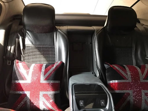 Bling Union Jack Headrest Pillow for Cars