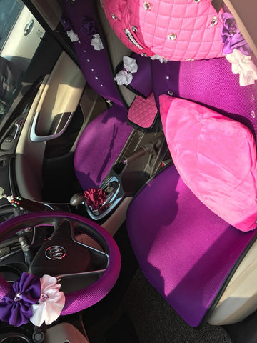 purple cute car accessories