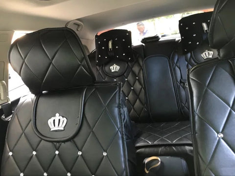 Bling crown car seat cover