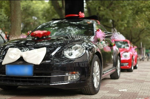 wedding car with beautiful decorations images