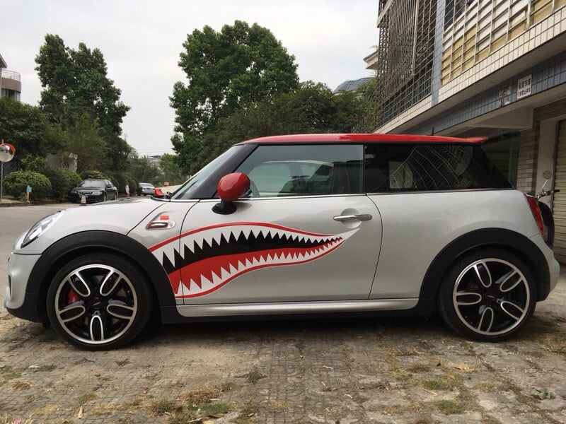 Mini Cooper Shark Decal Cool Sticker Carsoda