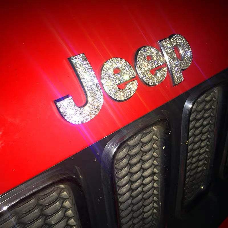 Bling JEEP LOGO Front or Rear or Side Grille Emblem Decal Rhinestone C –  Carsoda