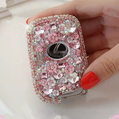 Pink Bling Car Key Holder with Rhinestones and flowers for Lexus ES240 ...