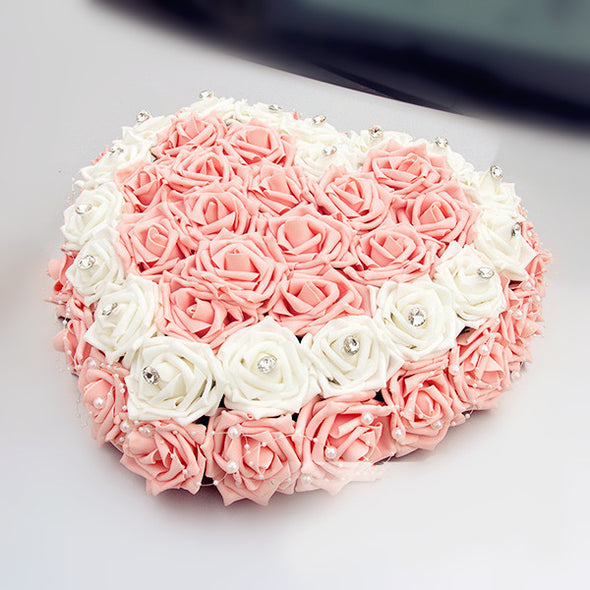 Wedding Car Decoration- Heart Shape Roses for Getaway Just Married ...