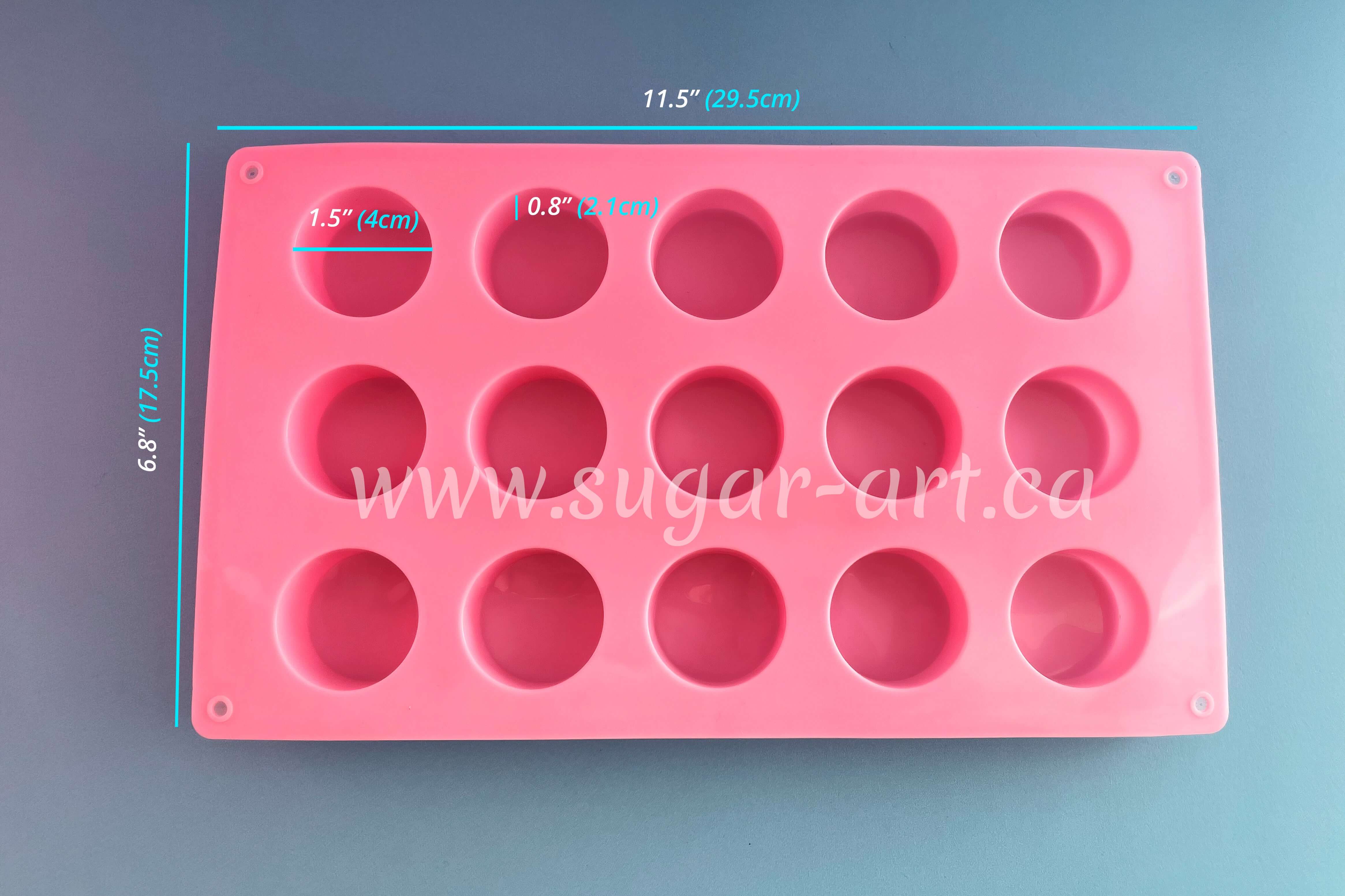 Small Round Cavity Silicone Mold for Lollipops - 12 Cavity 1.1 (2.8cm