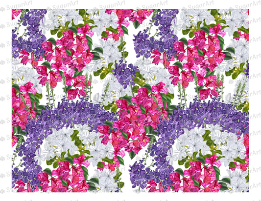 Blooming Garden Floral Pattern - Icing - ISA022 – Sugar Art