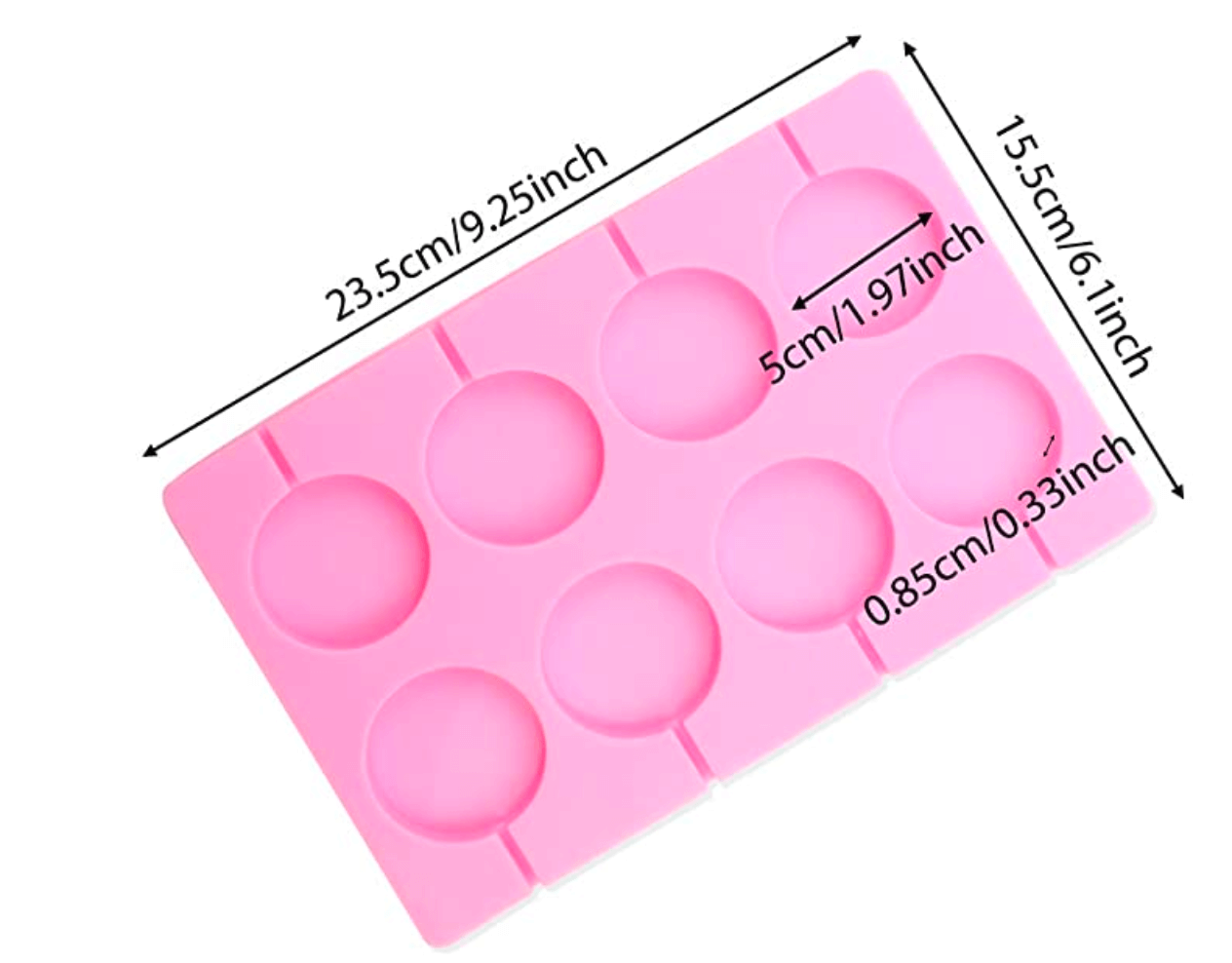 Oval Candy Silicone Mold - 16 Cavity 2.1 x 1.2 (5.5cm x 3.1cm) each -  BSUPP028