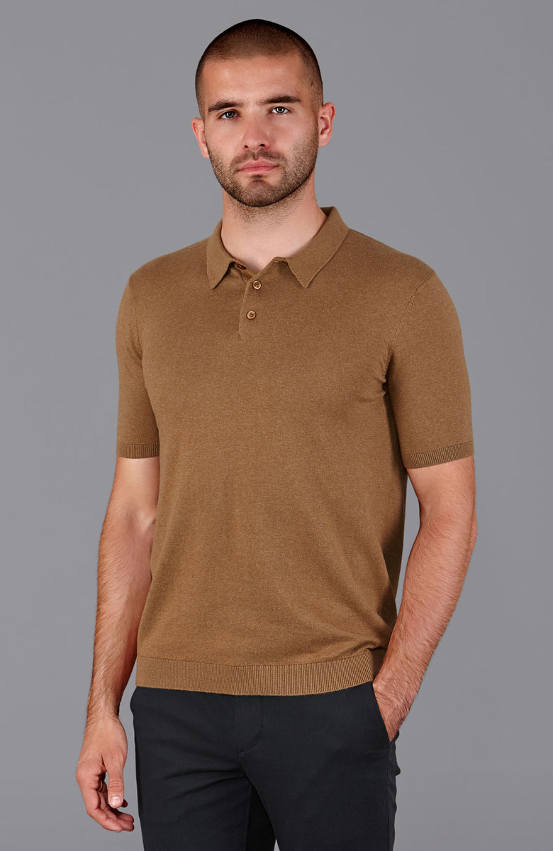 Mens Ultra Fine Cotton Short Sleeve Polo Shirt