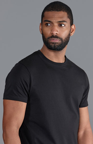 mens classic black t-shirt lightweight cotton