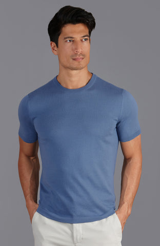 mens indigo blue t shirt