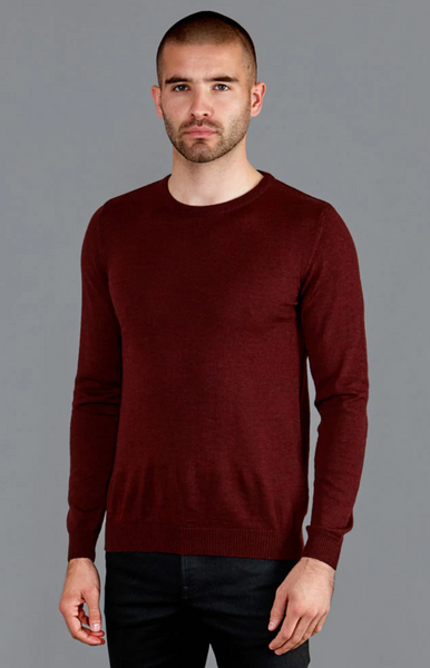 mens italian wool round neck sweater