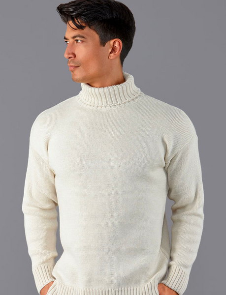 mens merino wool turtle neck chunky sweater