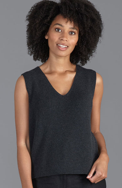 womens sleeveless cotton jumper