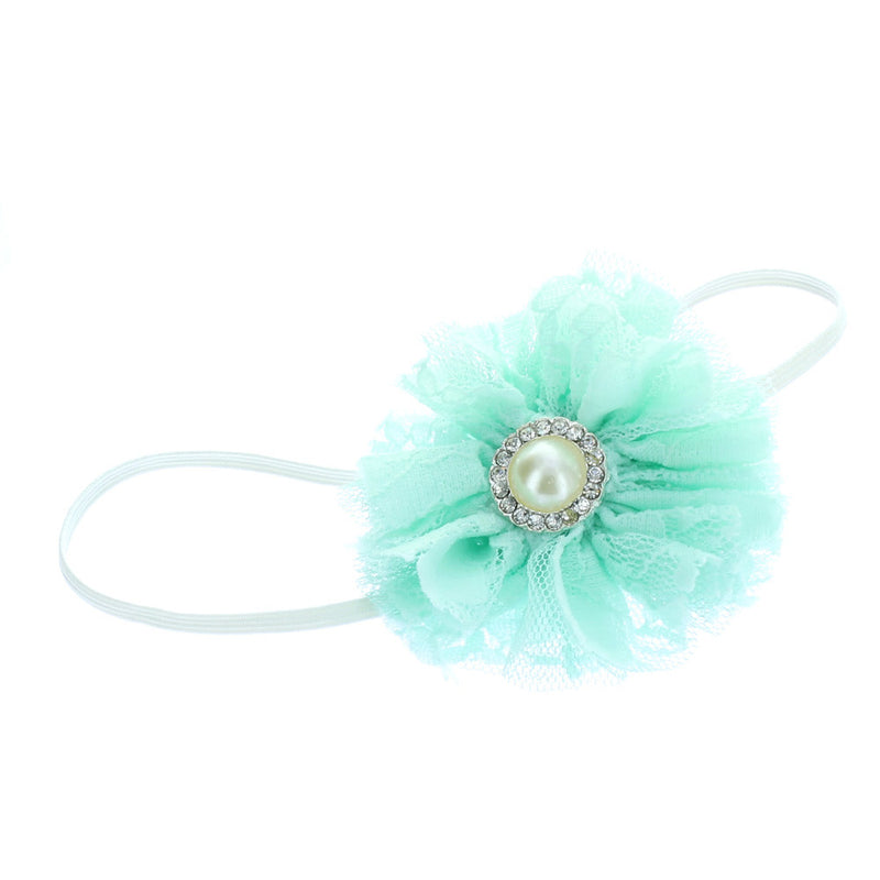 teal baby headband