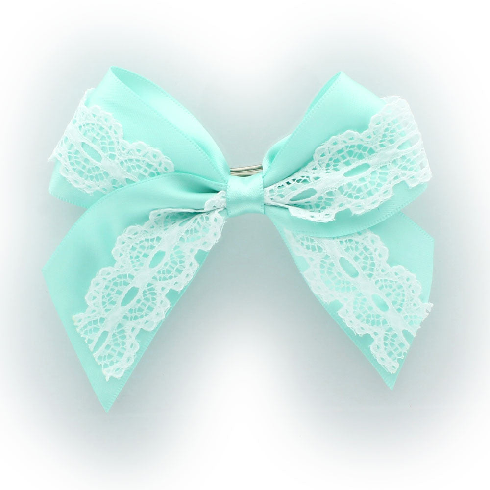 Satin/Lace Sailor Hair-Bow