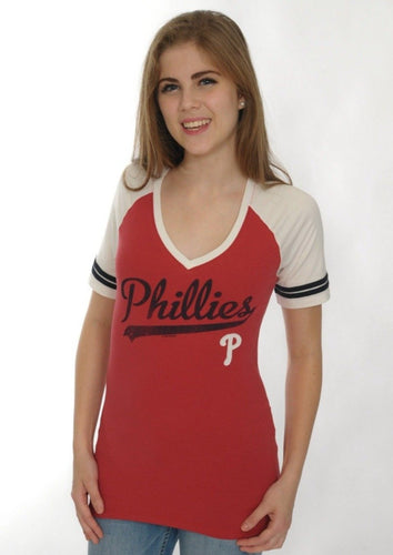 Philadelphia Phillies Scrum Tee for Women in Navy (Size Small Only)