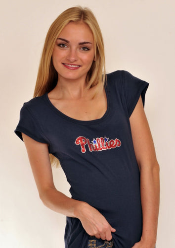 Philadelphia Phillies VNeck Sequins Top Red for Women (Free Shipping) – The  Pink Firefly