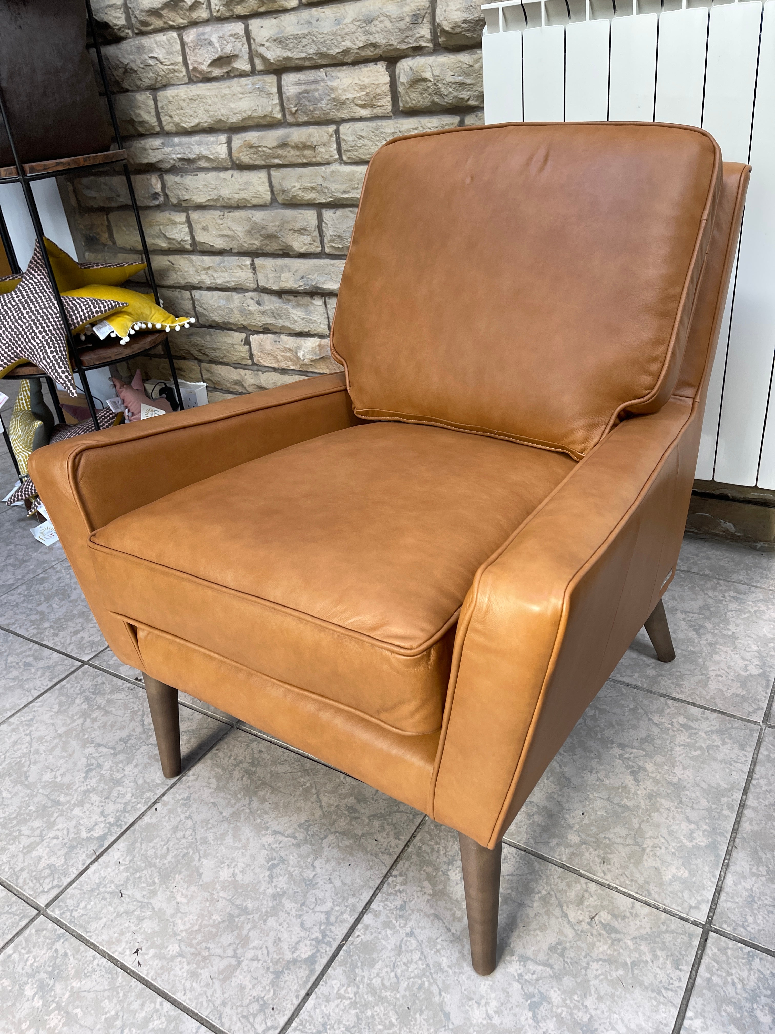 slim leather chair