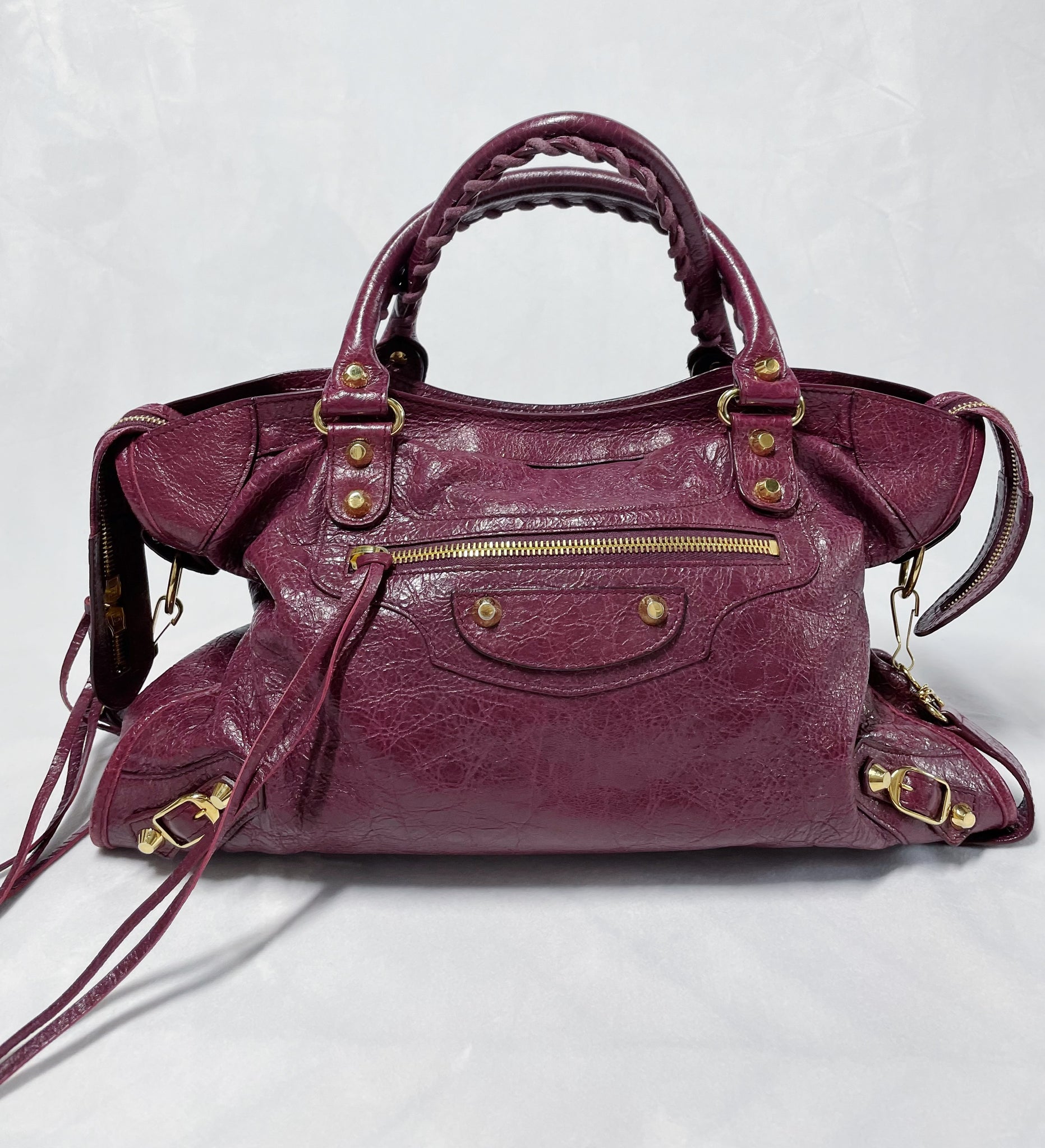 Handbag Balenciaga XS Le Cagole Shoulder Bag Purple 592833 1LR6Y 5802   FLEXDOG