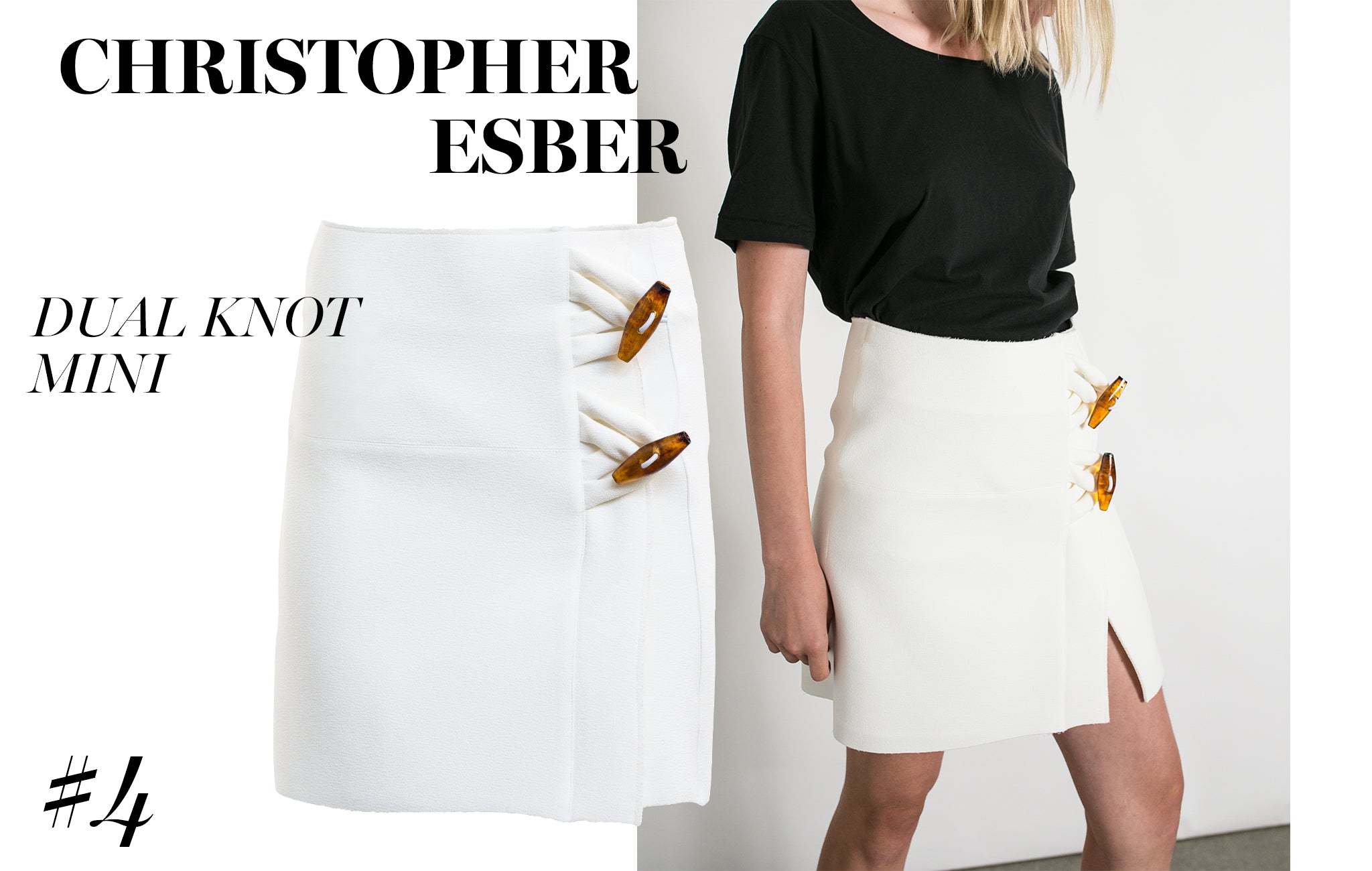 Christopher Esber Dual Knot Mini Skirt 
