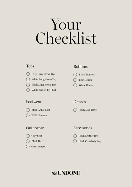 Winter Capsule Wardrobe - Your Checklist