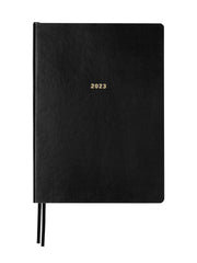 A4 weekly diary in black