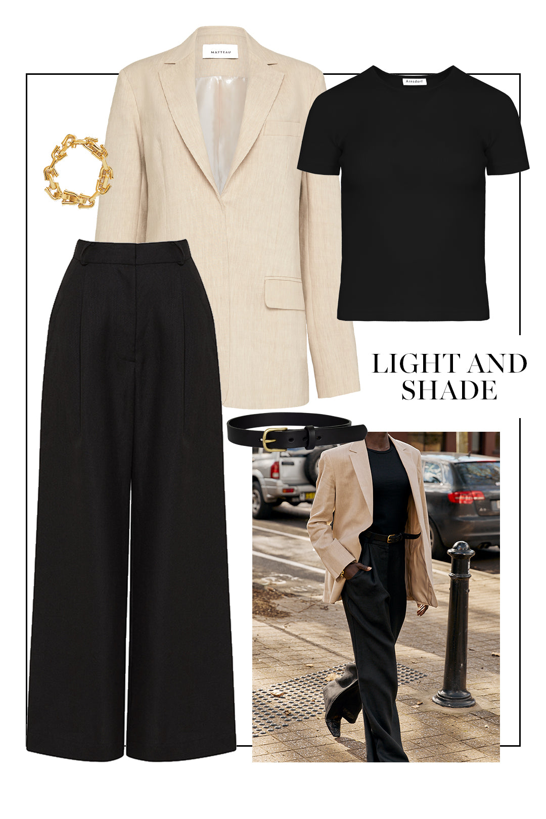 The UNDONE - black and neutral outfit