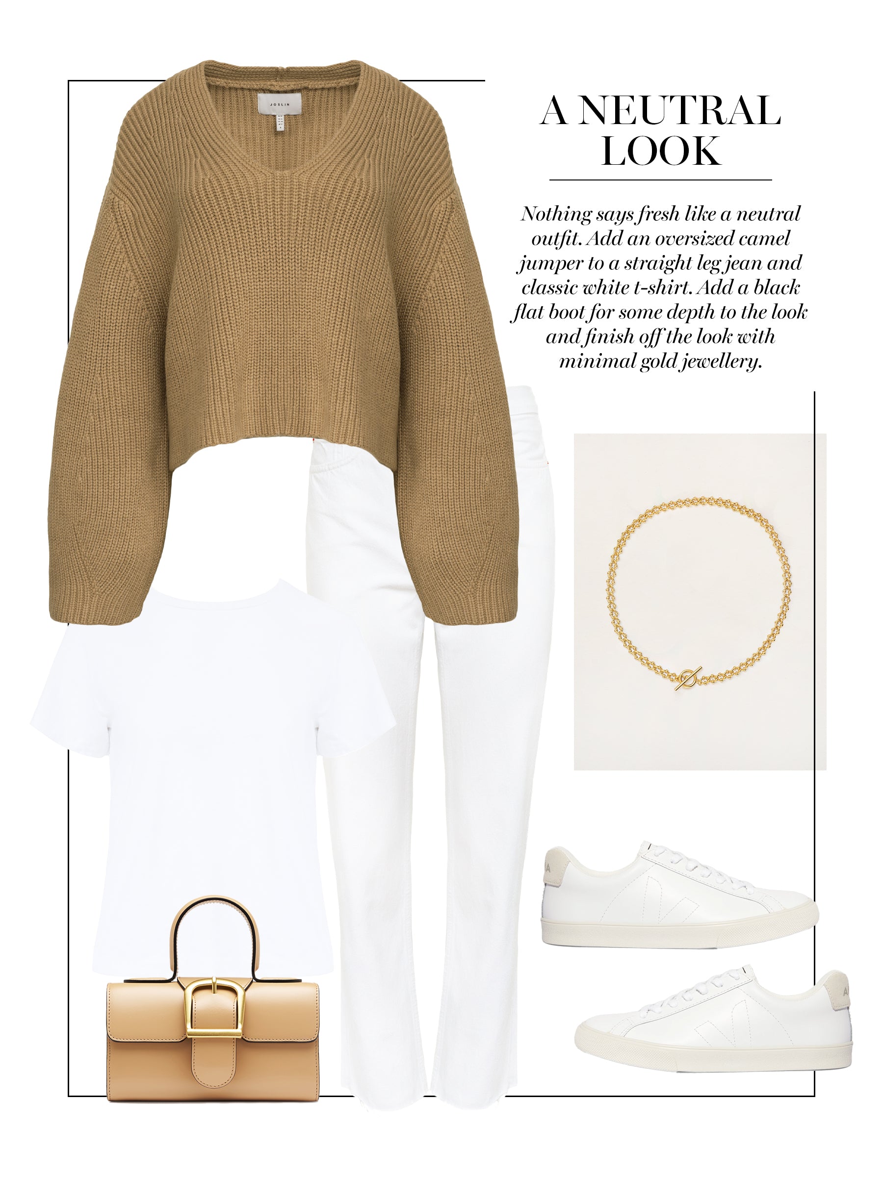 Head to toe neutrals for a fresh take on winter dressing