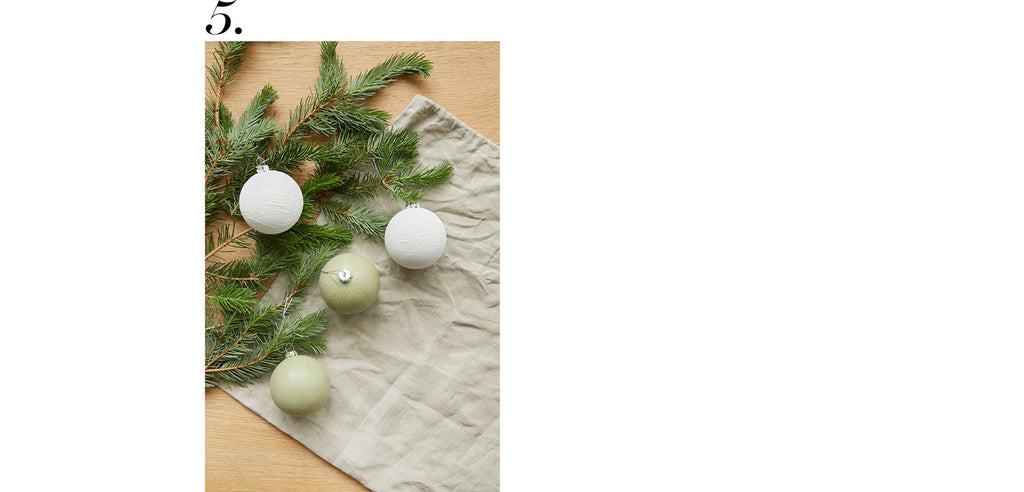 The UNDONE trash to terracotta minimalist holiday ornaments