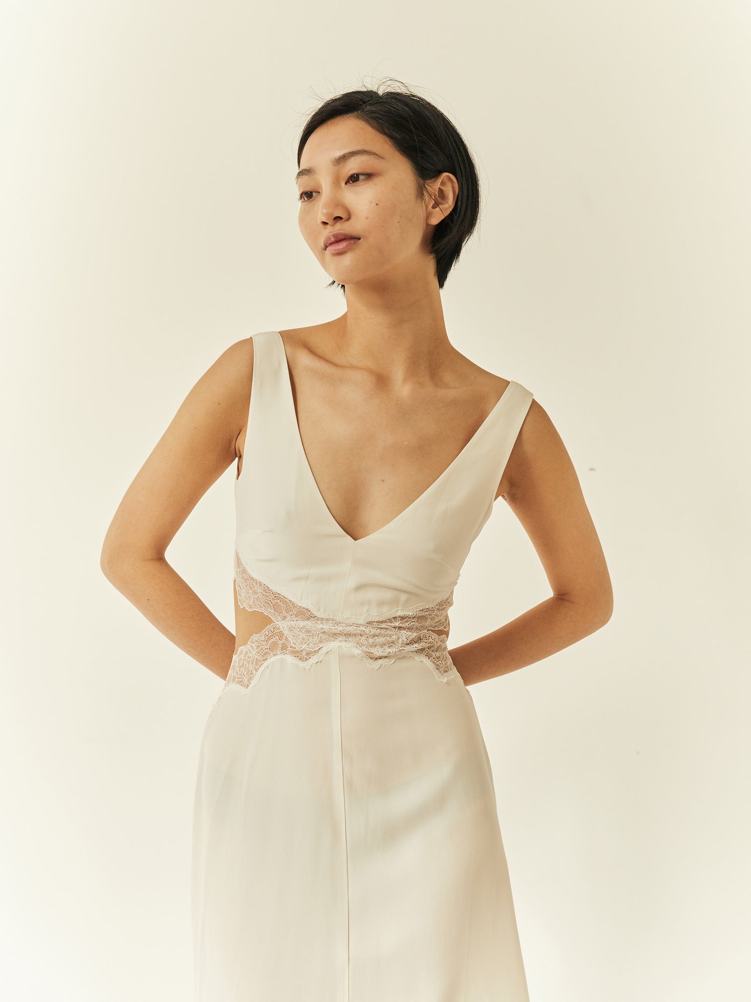 Sir The Label | Alma Cut Out Dress in Ivory | The UNDONE by SIR.