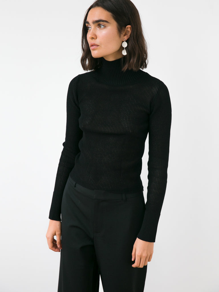 Sir The Label | Indi High Neck Sweater in Black | The UNDONE by SIR.