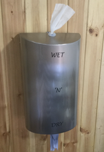 Load image into Gallery viewer, Polished Stainless Wall mounted Wet &amp; Dry dispenser