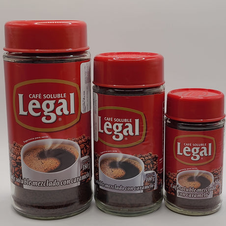 LEGAL Instant Coffee - Cafe Soluble con Azucar Caramelizada