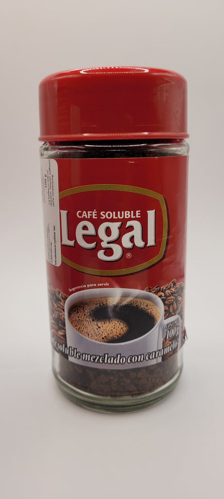 LEGAL Cafe Soluble con Azucar Caramelizada 180 gr. | Instant Coffee with  Caramelized Sugar 6.3 oz.