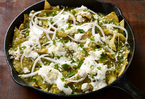 chilaquiles verdes, mexican recipe